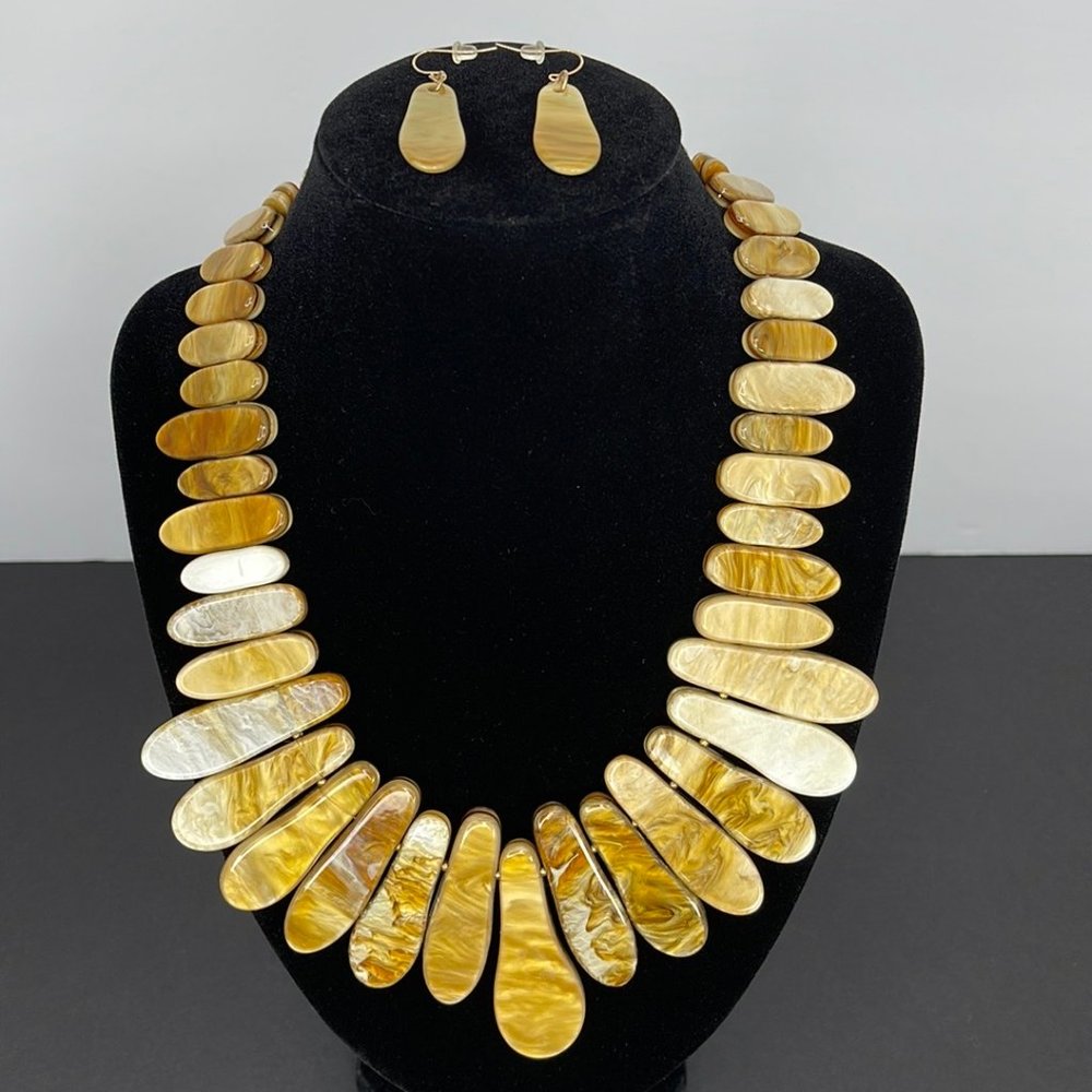 Faux Bone Necklace Set